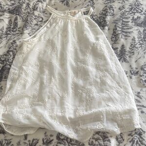 Altar'd State White Embroidered Halter shirt